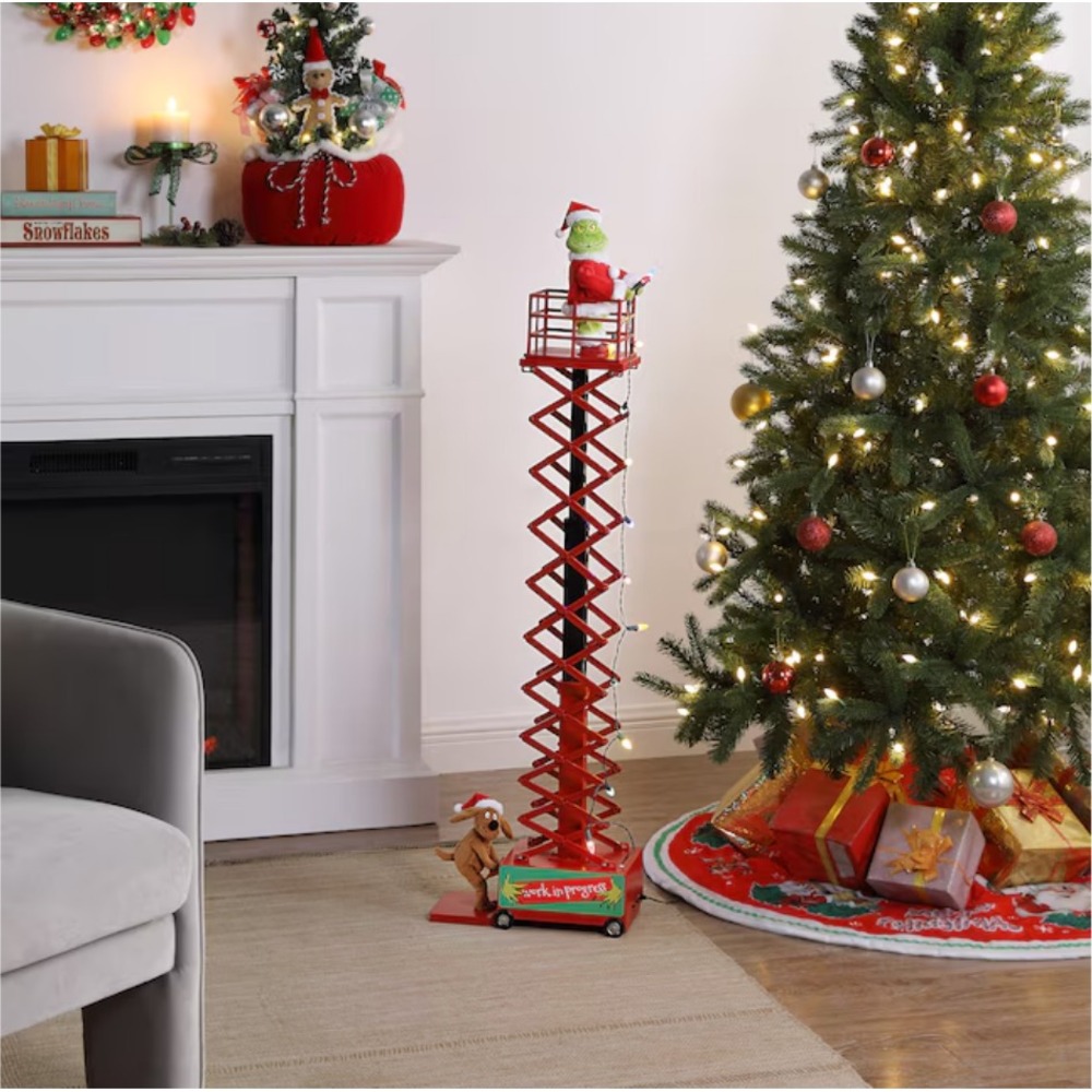 Mr. Christmas Grinch w/ Max Scissor Lift 50 inch Animated Musical Holiday Decor